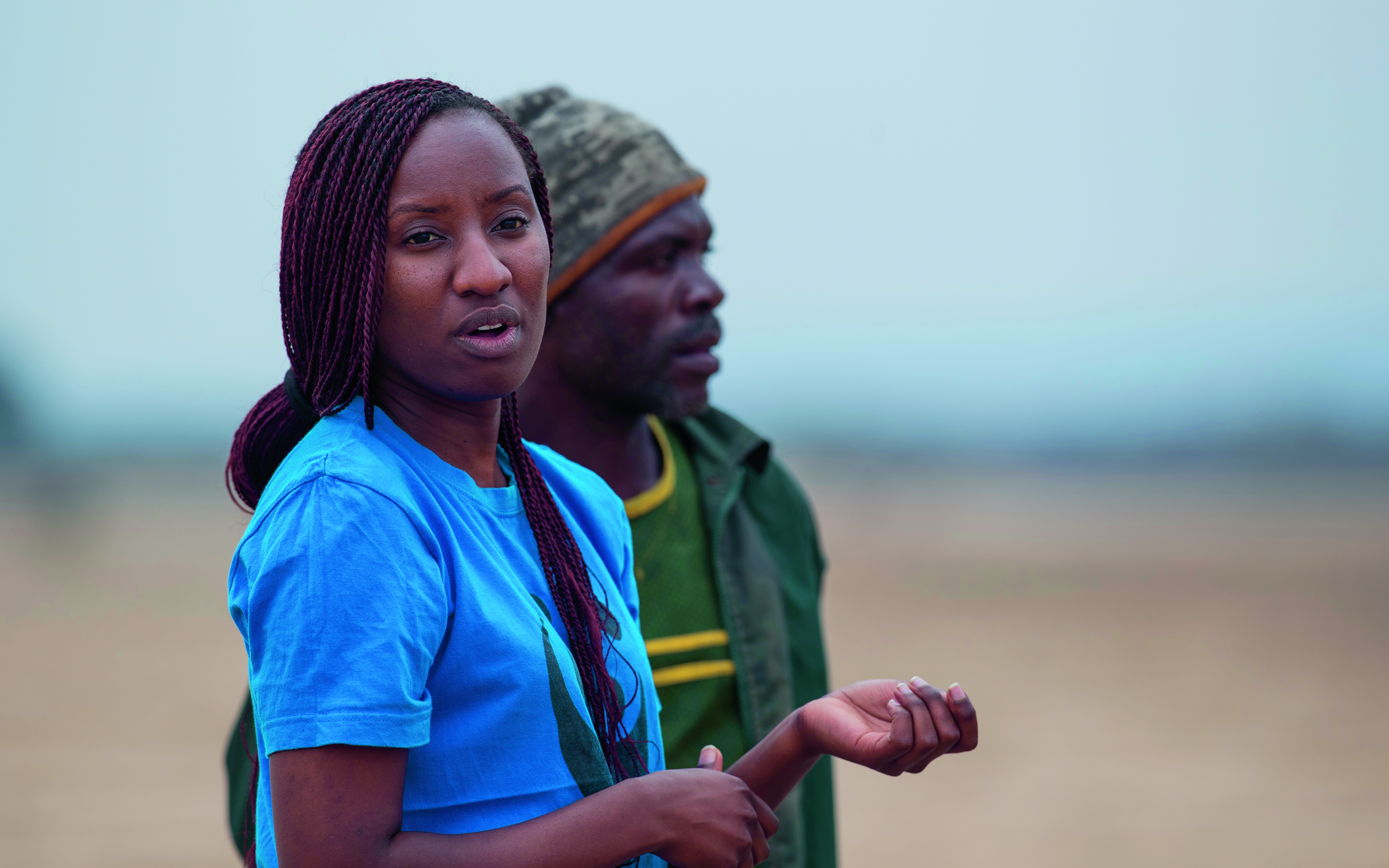 Vrouw met man achtergrond Zambia