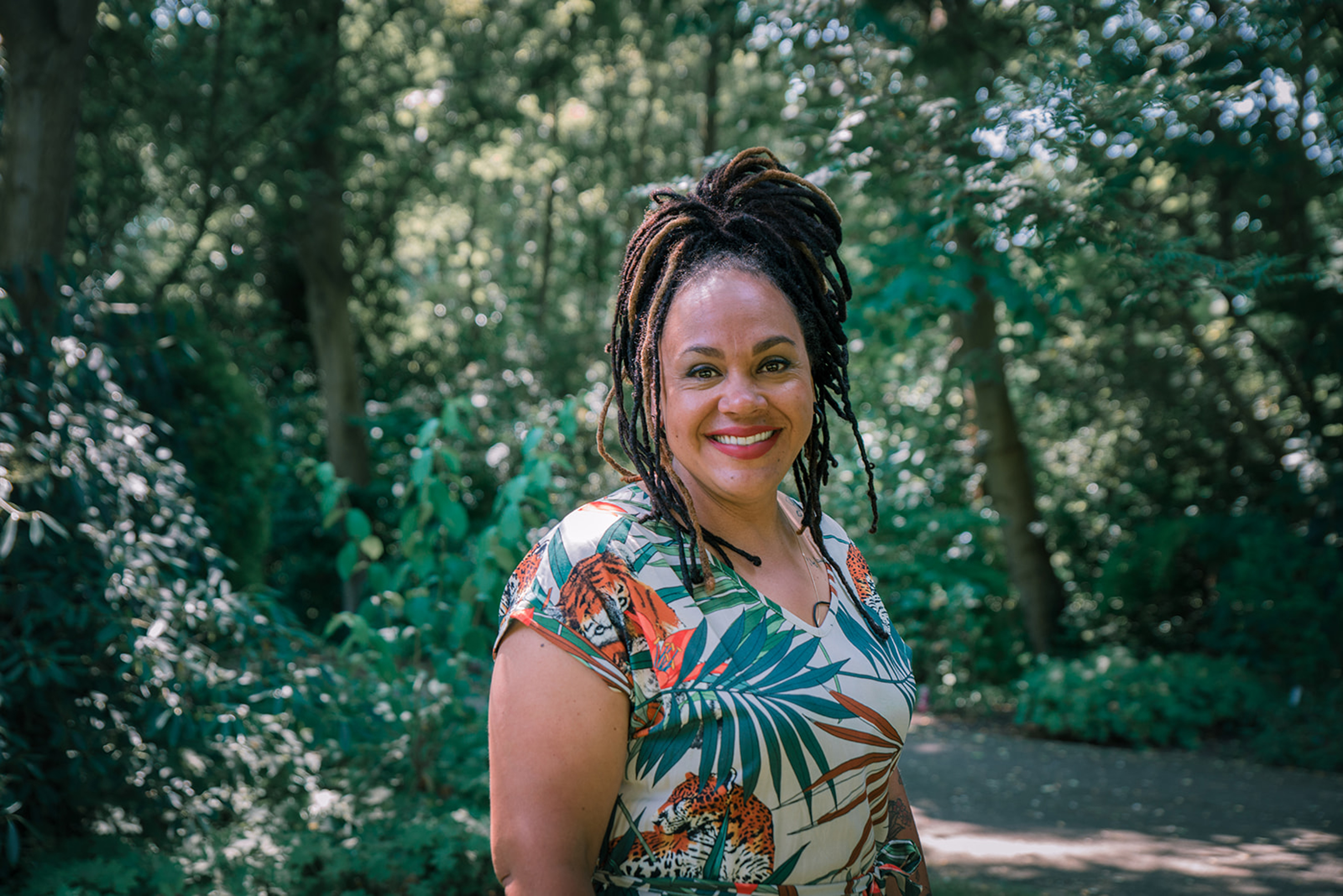 Portret in het bos, Sharon de Miranda