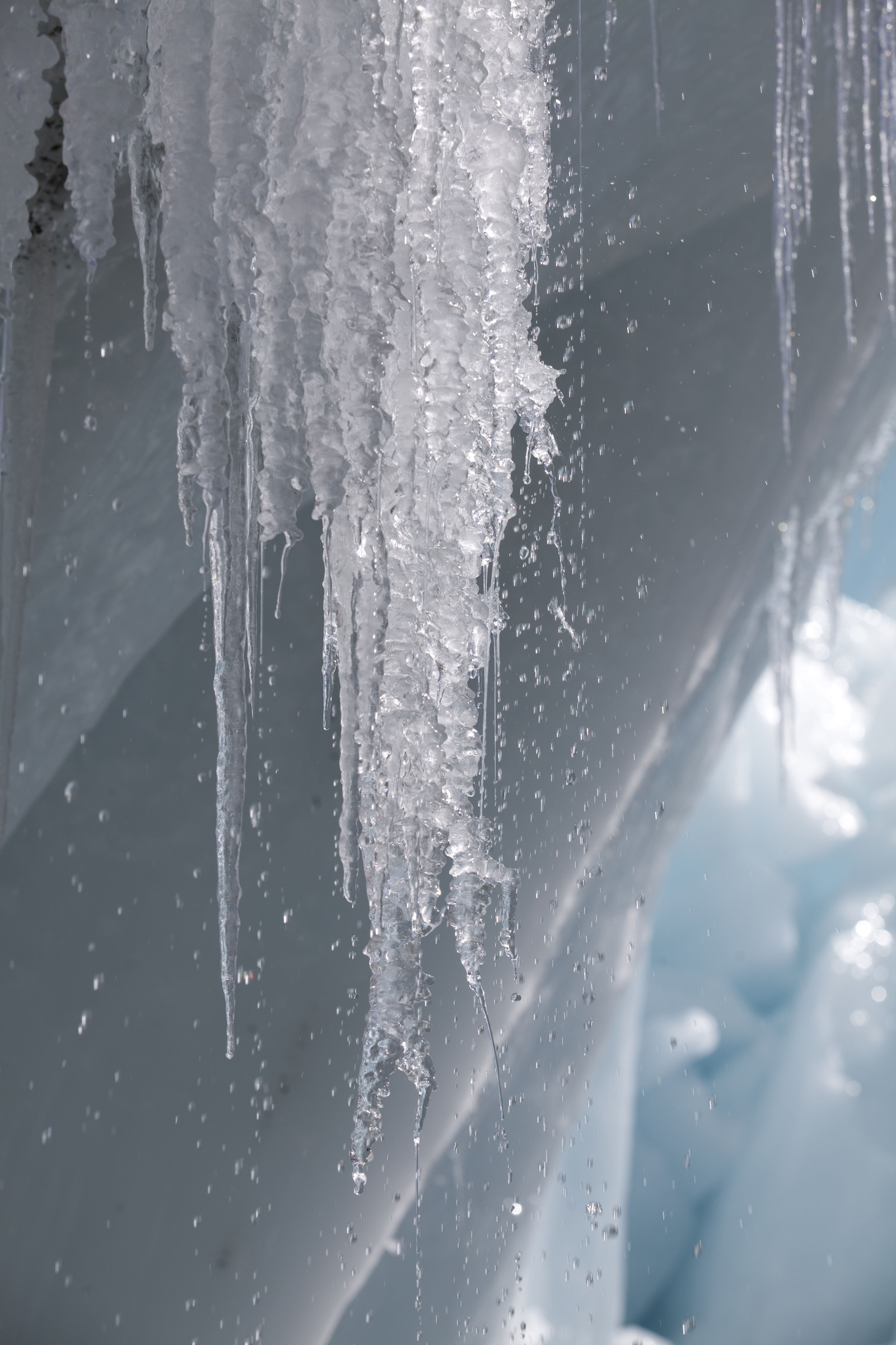 smeltende ijspegels